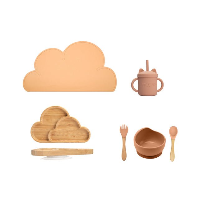 7-Pcs Wooden Feeding Tableware Set for Kids eco set - 5